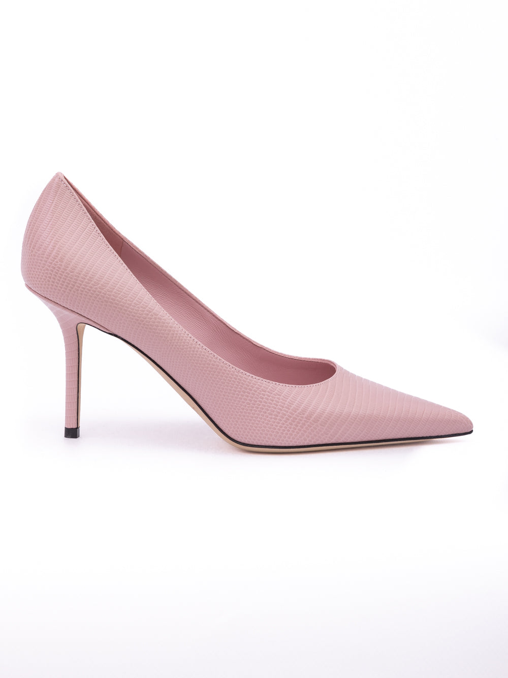 Jimmy Choo Pink Lizard Printed Leather Love 85 Pumps-1