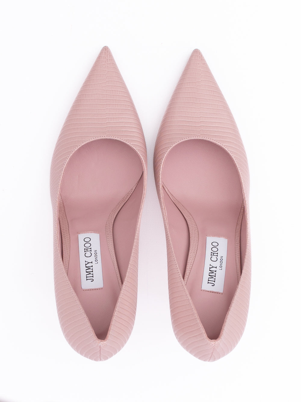 Jimmy Choo Pink Lizard Printed Leather Love 85 Pumps-2