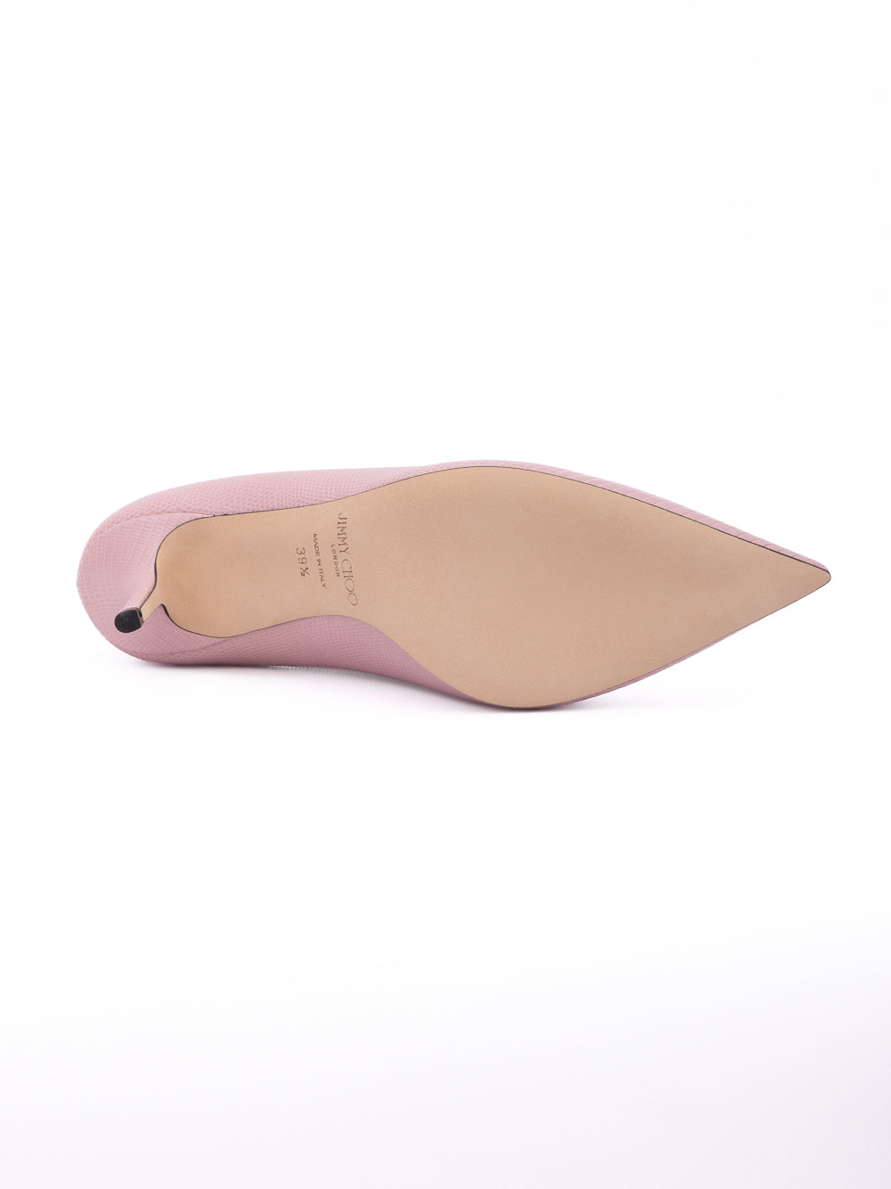 Jimmy Choo Pink Lizard Printed Leather Love 85 Pumps-3