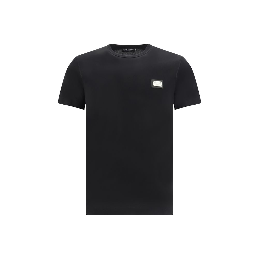 Dolce & Gabbana Black Cotton T-Shirt-1
