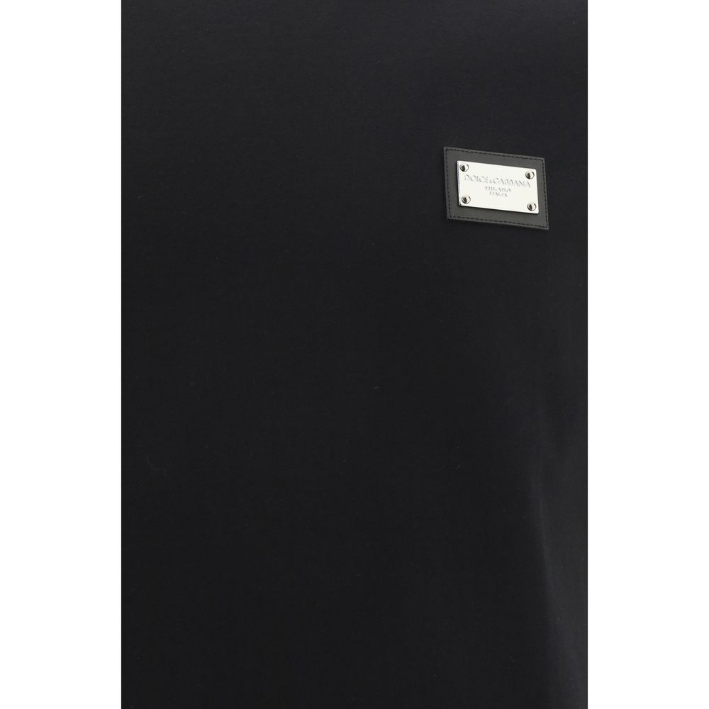 Dolce & Gabbana Black Cotton T-Shirt-3