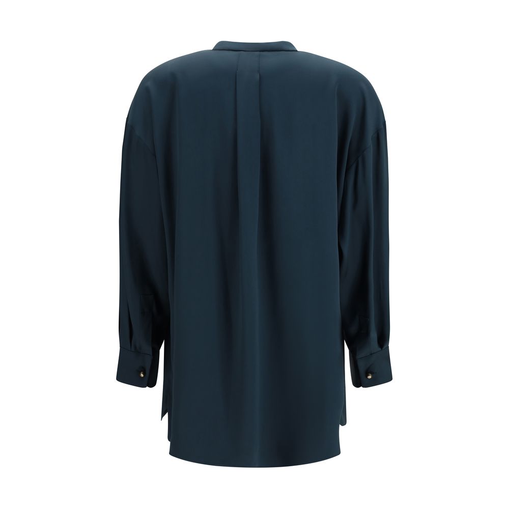 Giorgio Armani Blue Silk Blouse-2