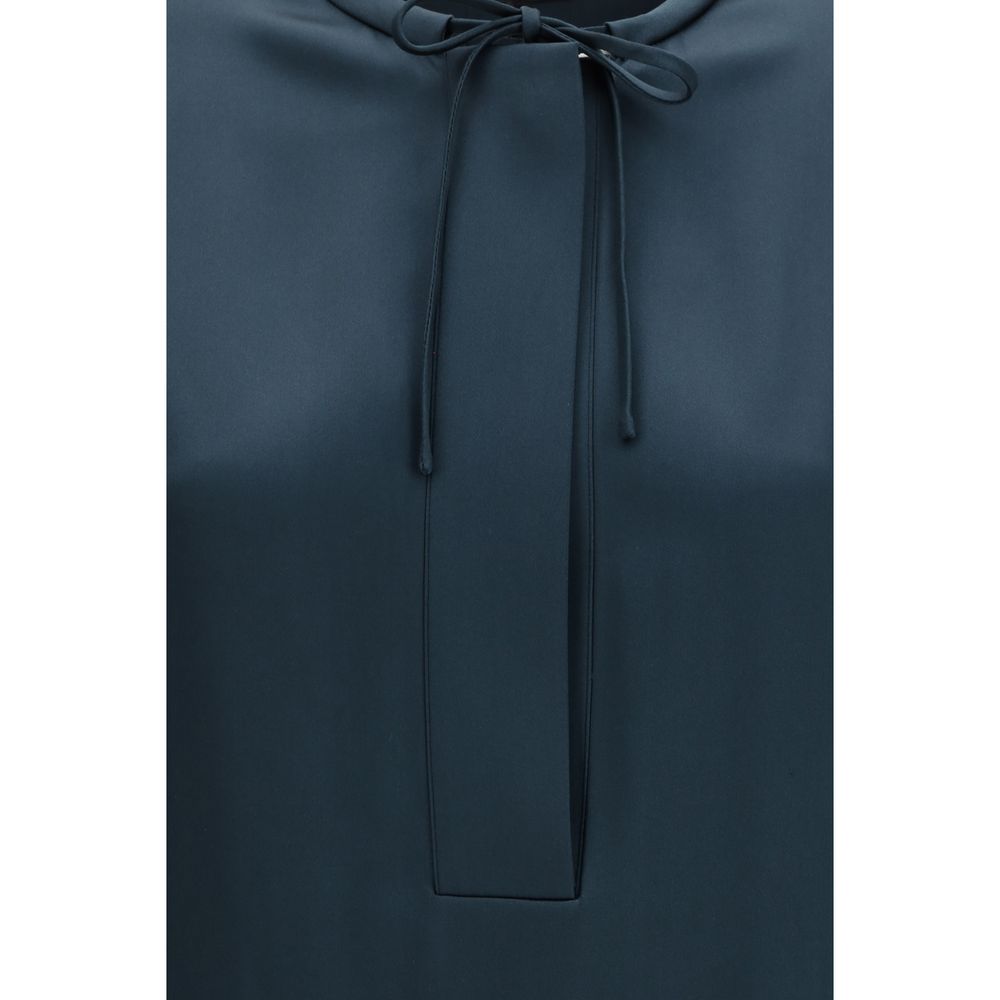 Giorgio Armani Blue Silk Blouse-3
