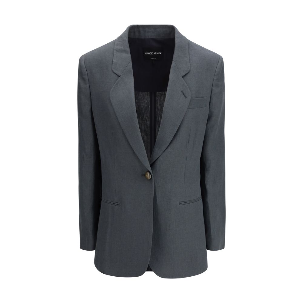 Giorgio Armani Brown Linen Jacket and Coat-1