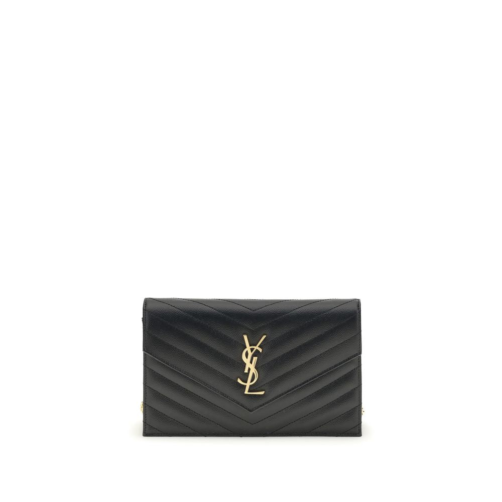 Saint Laurent Black Bos Taurus Calfskin Shoulder Bag