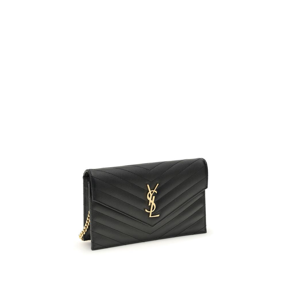 Saint Laurent Black Bos Taurus Calfskin Shoulder Bag-2
