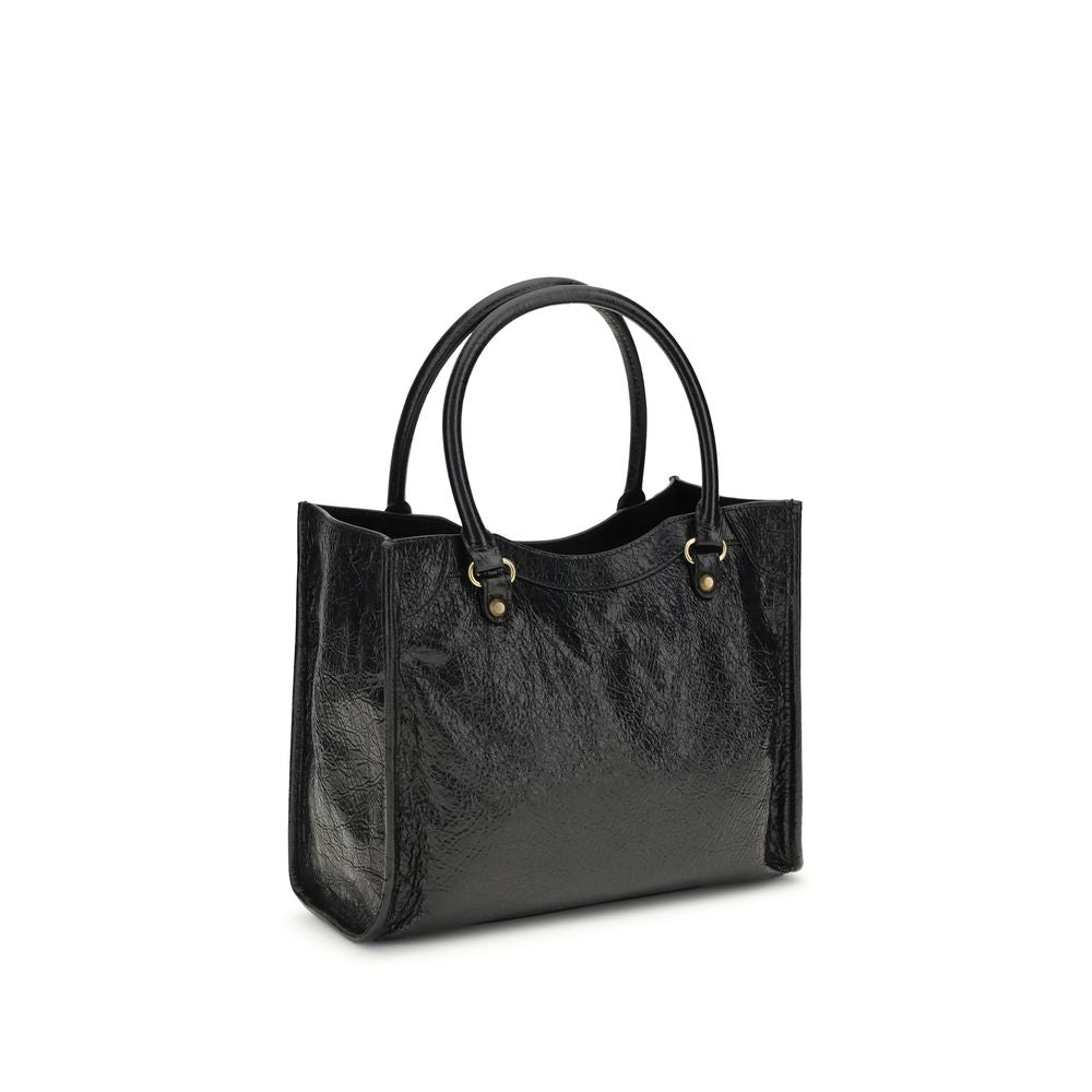 Balenciaga Schwarze Lammleder Schultertasche Ovis Aries Aries-3