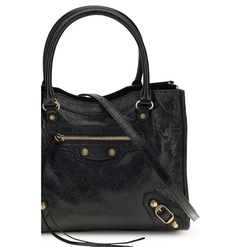 Balenciaga Schwarze Lammleder Schultertasche Ovis Aries Aries-4