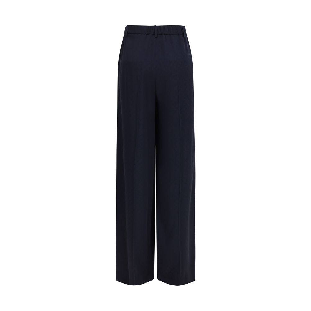 Gucci Blaue Freizeithose aus Viskose-2