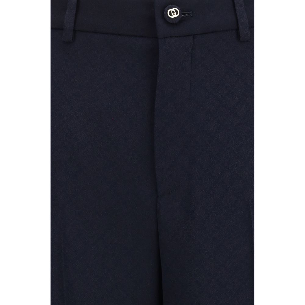 Gucci Blaue Freizeithose aus Viskose-3