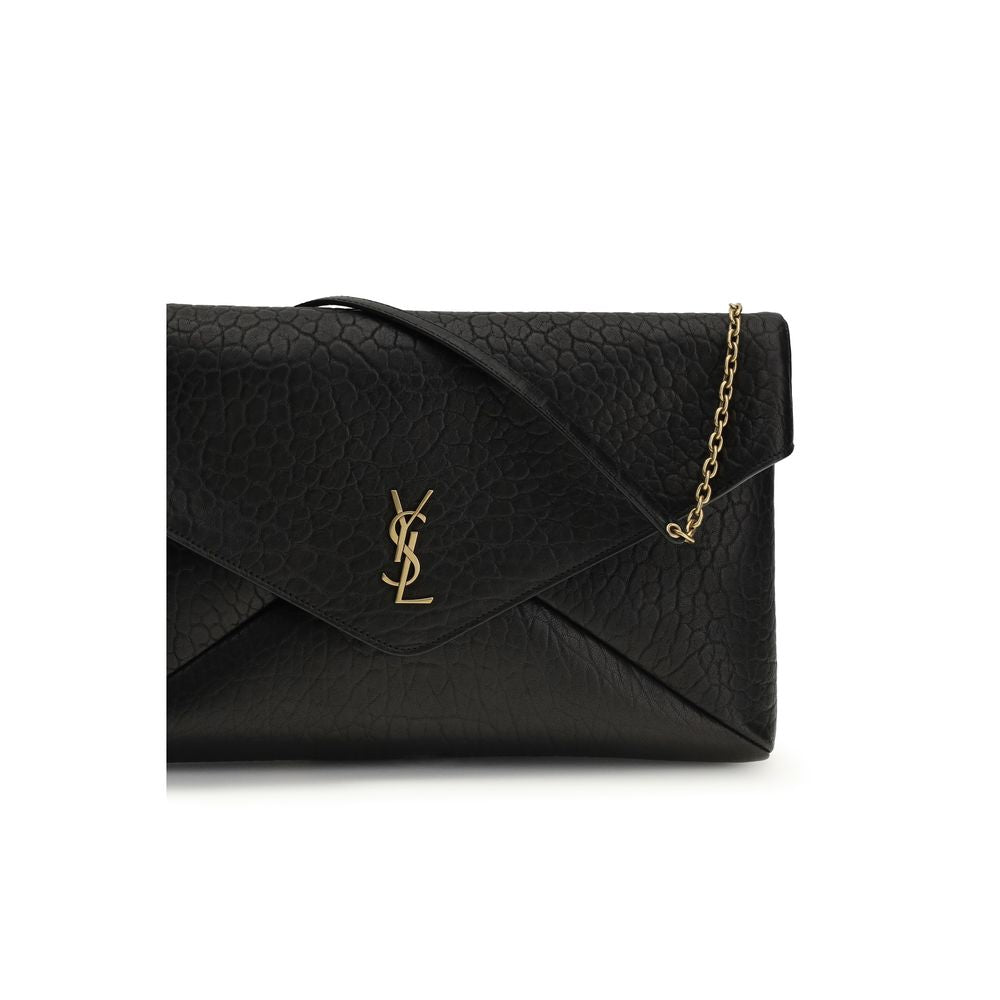 Saint Laurent Black Lambskin Shoulder Bag Ovis Aries Aries-4