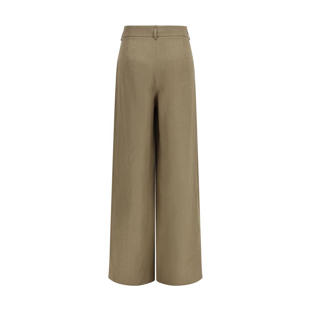 Giorgio Armani Beige Linen Casual Pants-2