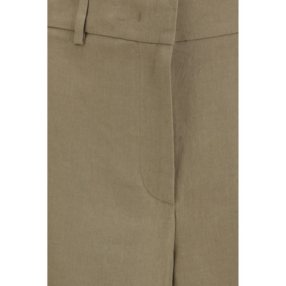 Giorgio Armani Beige Linen Casual Pants-3