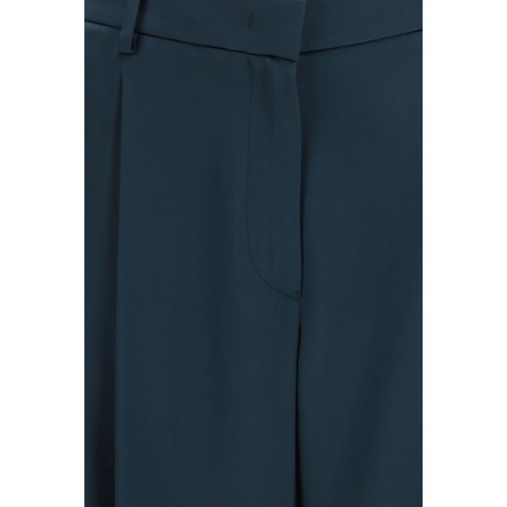 Giorgio Armani Blaue Seidenhose für die Freizeit-3