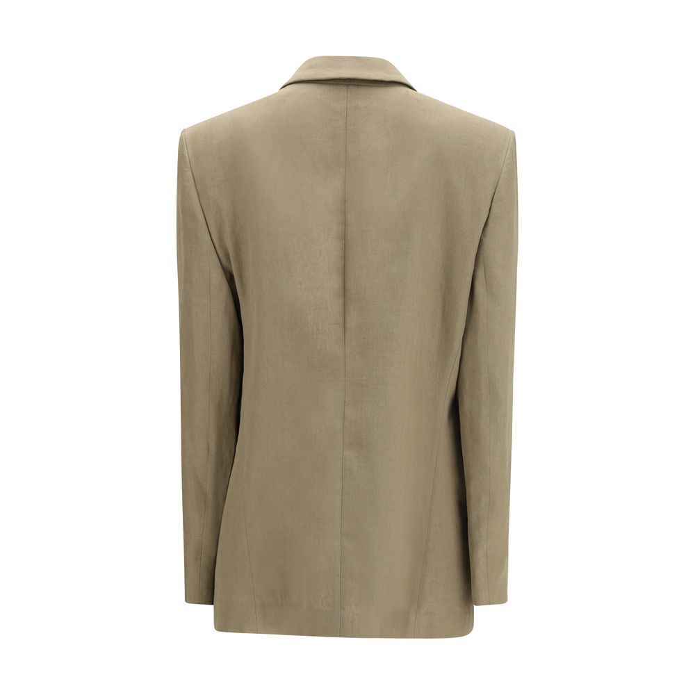 Giorgio Armani Brown Linen Coat-2