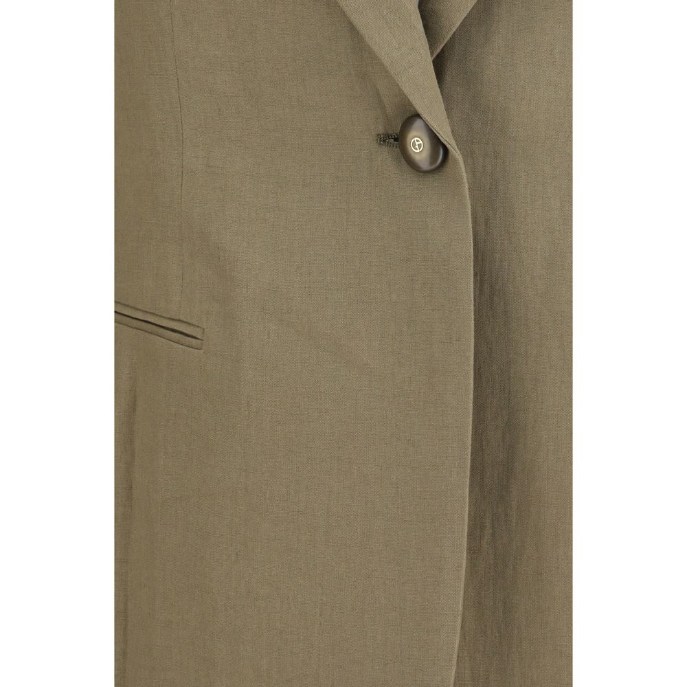 Giorgio Armani Brown Linen Coat-3