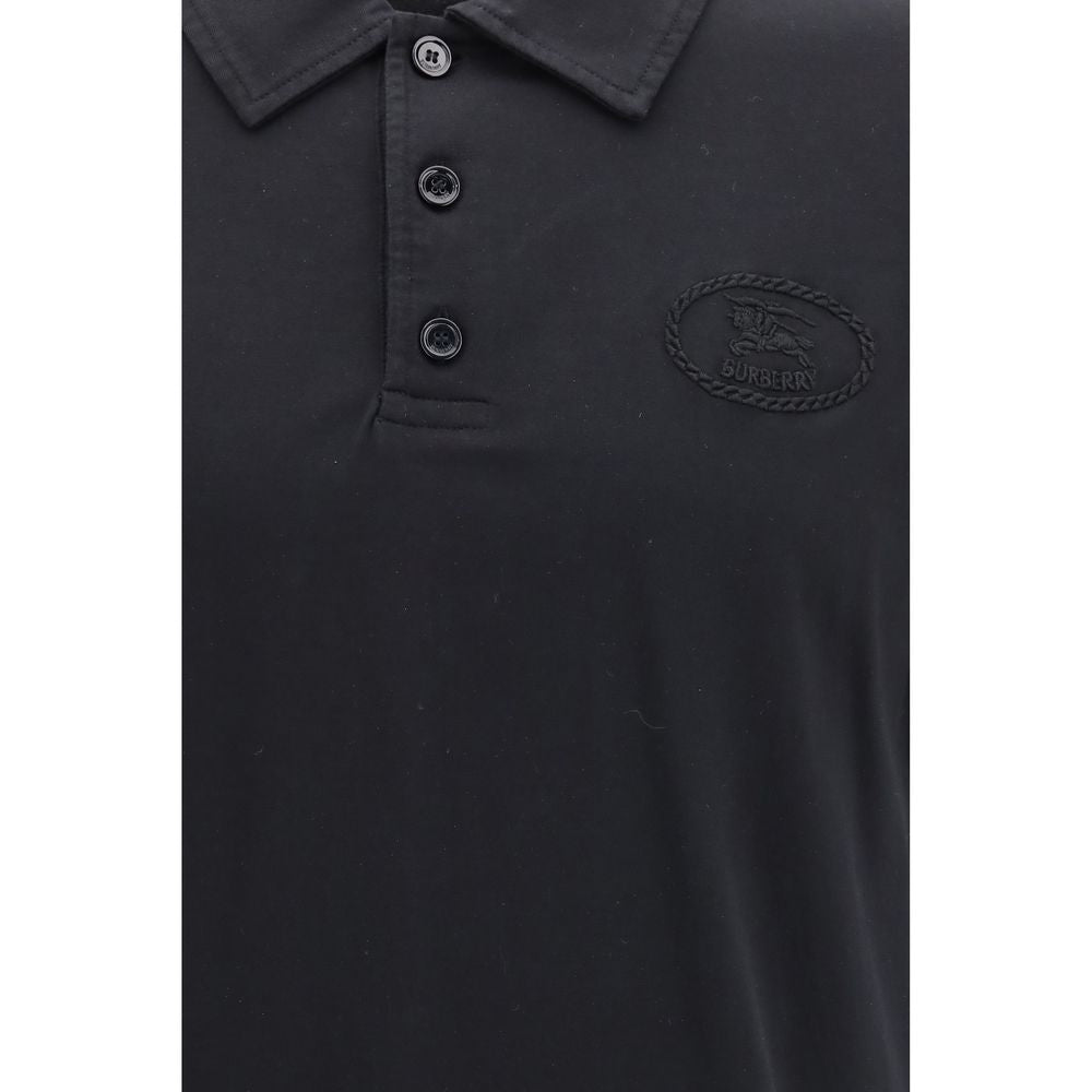 Burberry Blue Cotton Polo Shirt-3