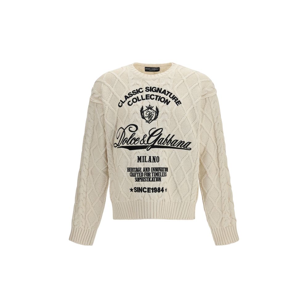 Dolce & Gabbana Beige Cotton Sweatshirt-1