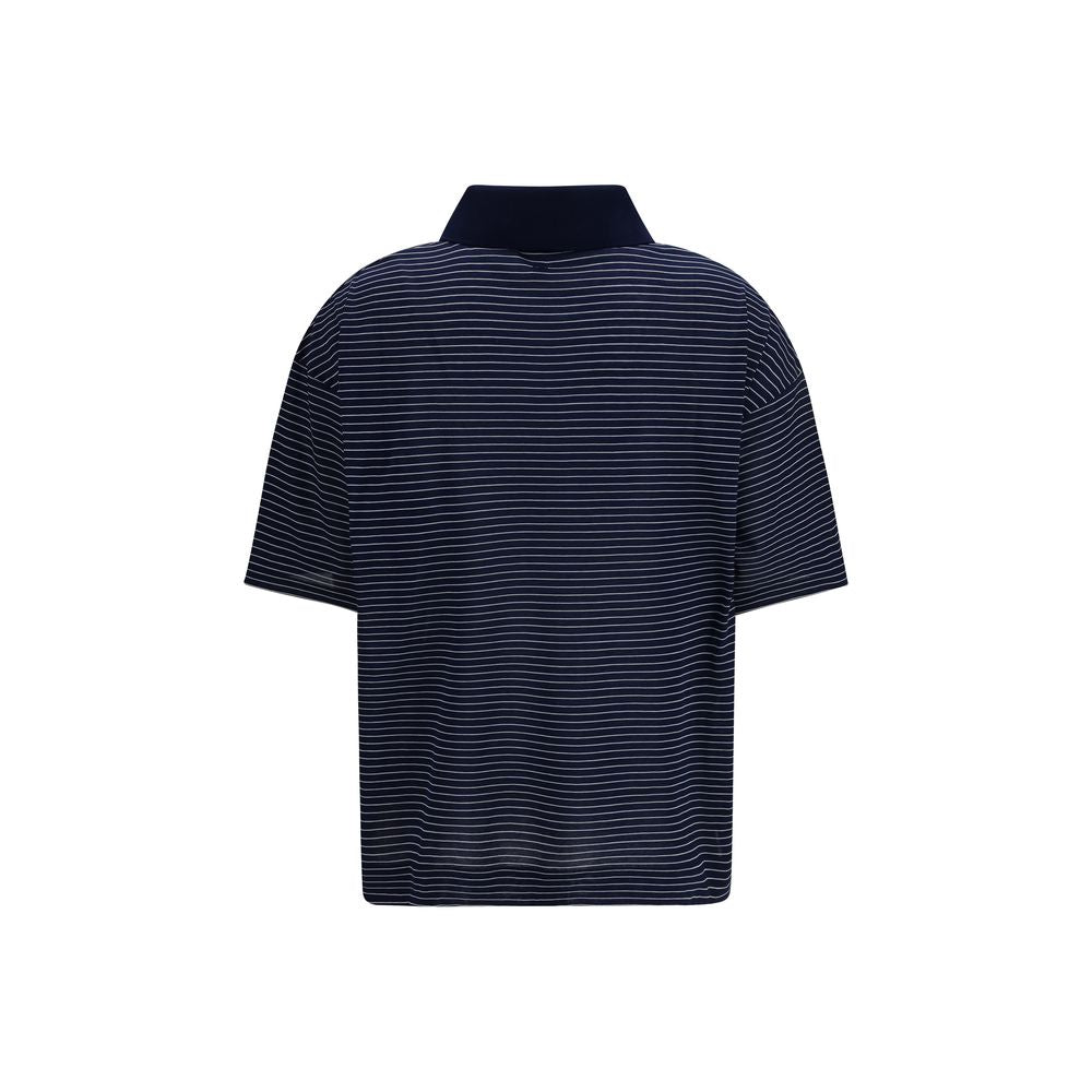 Ami Paris Blaues Baumwoll-Polohemd-2