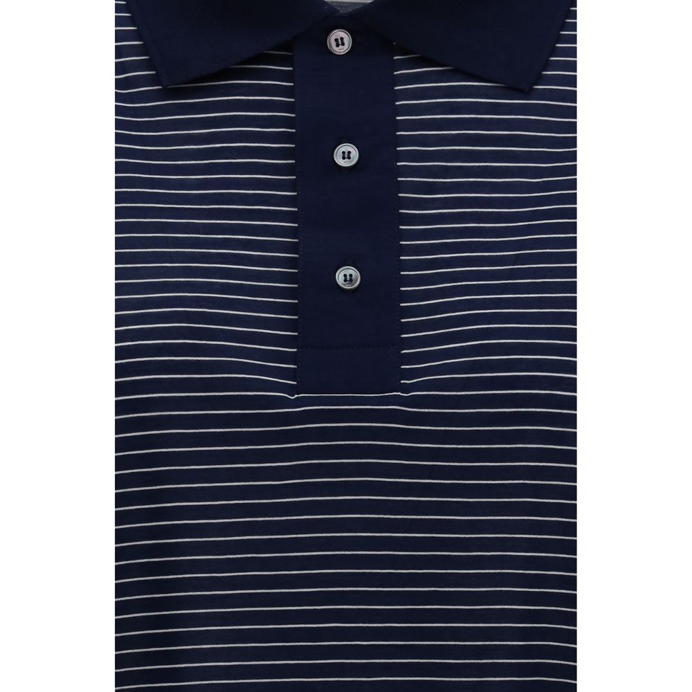 Ami Paris Blaues Baumwoll-Polohemd-3