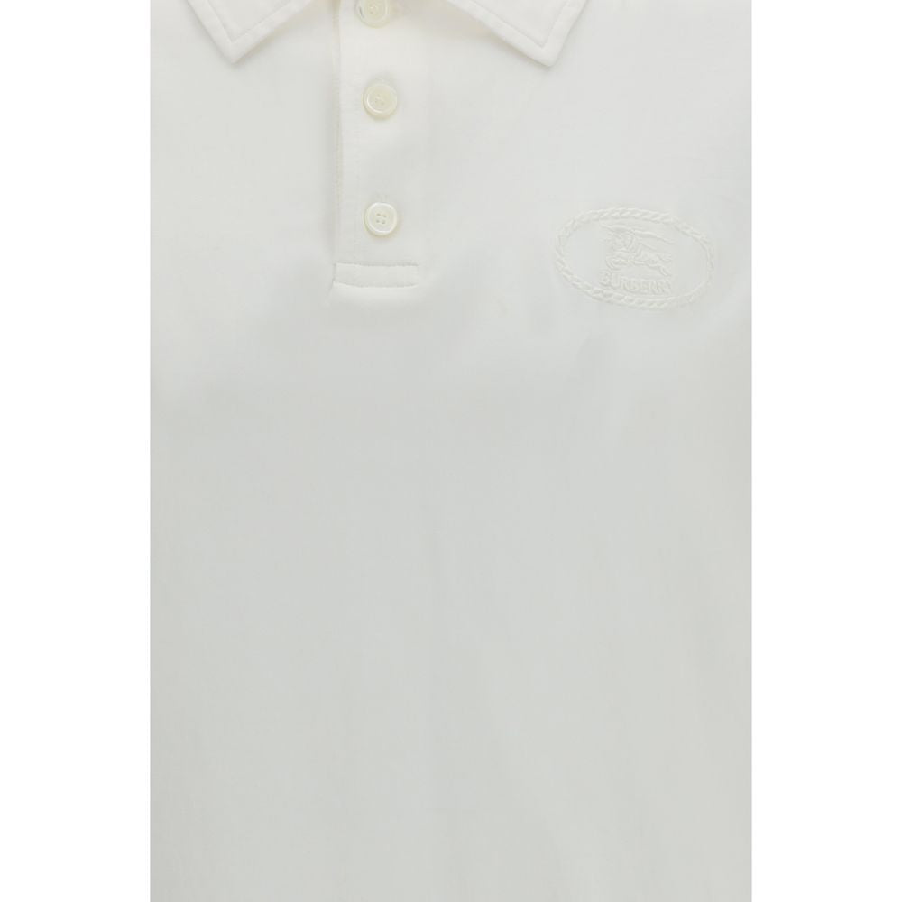 Burberry Weißes Poloshirt aus Baumwolle-3
