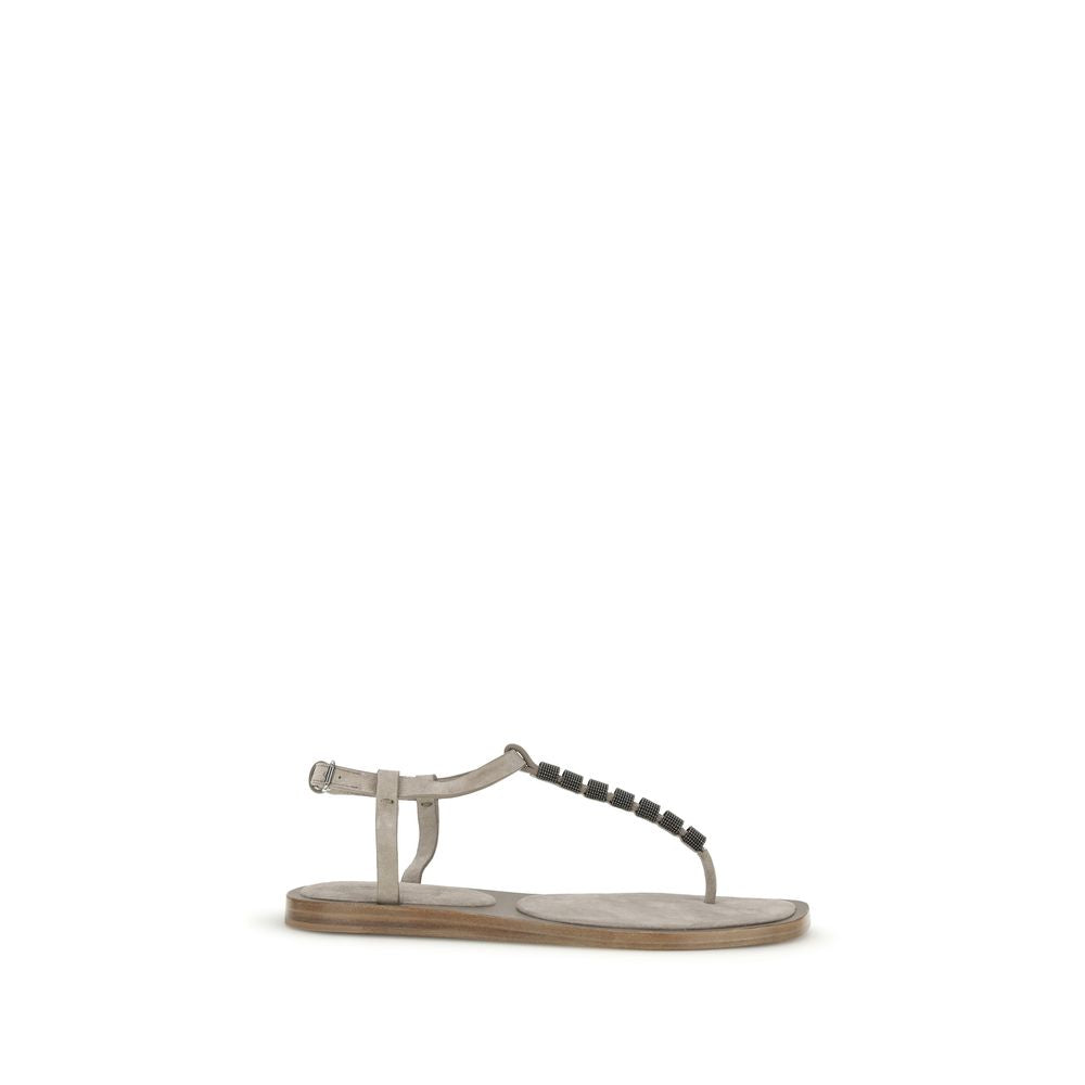 Brunello Cucinelli Sandal with Bos Taurus Calfskin Straps-1