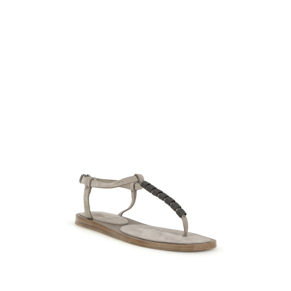 Brunello Cucinelli Sandal with Bos Taurus Calfskin Straps-2