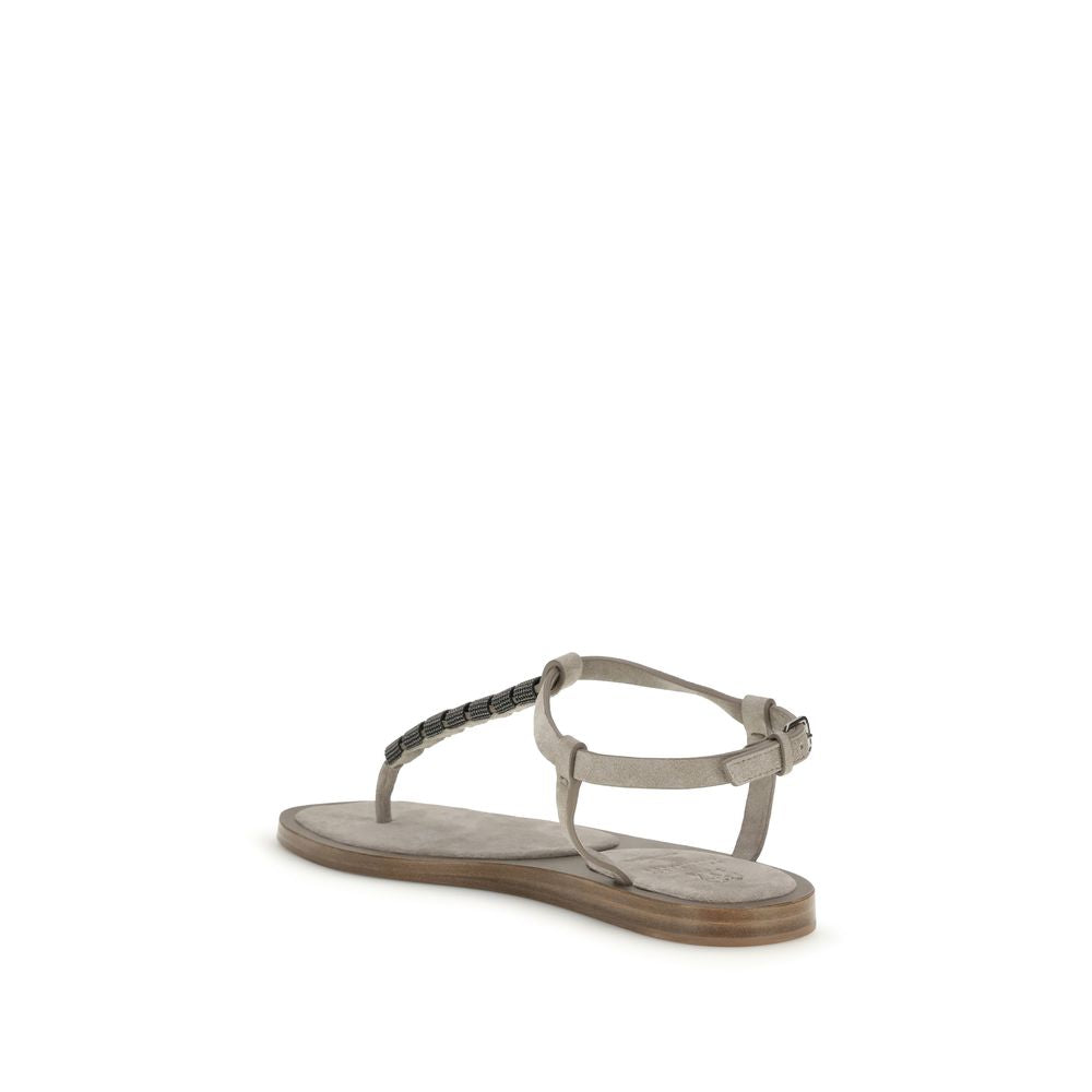Brunello Cucinelli Sandal with Bos Taurus Calfskin Straps-3