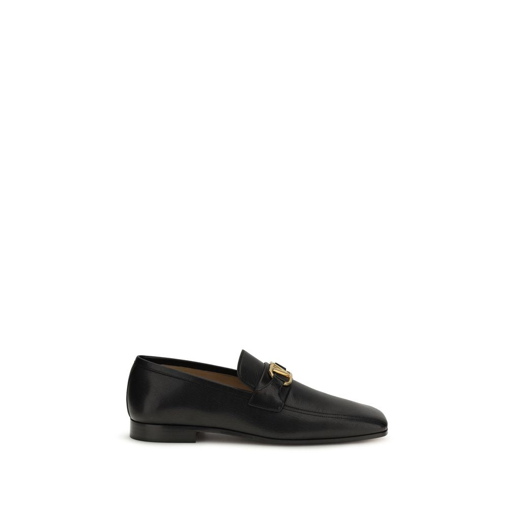 Valentino Garavani Schwarze Loafer aus Ziegenleder zum Hineinschlüpfen-1