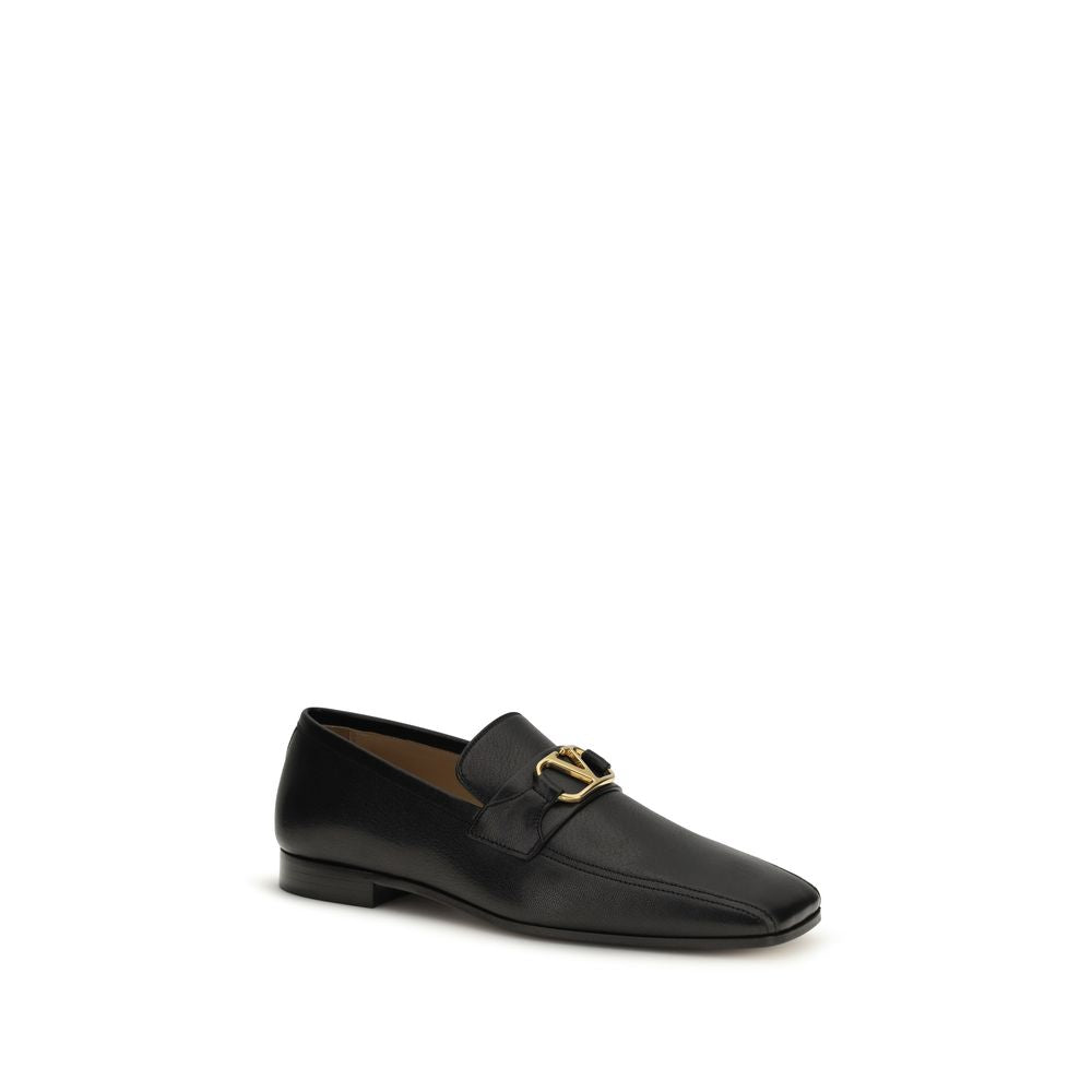 Valentino Garavani Schwarze Loafer aus Ziegenleder zum Hineinschlüpfen-2