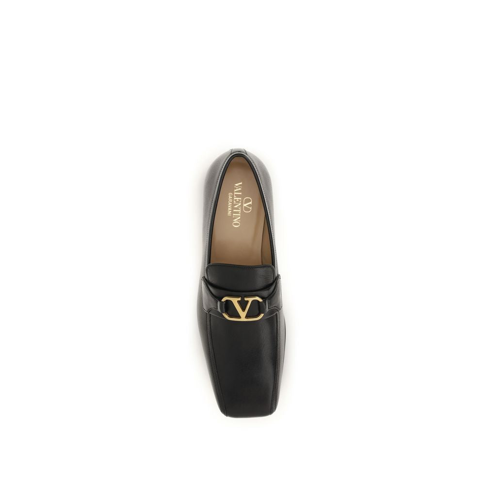 Valentino Garavani Schwarze Loafer aus Ziegenleder zum Hineinschlüpfen-4