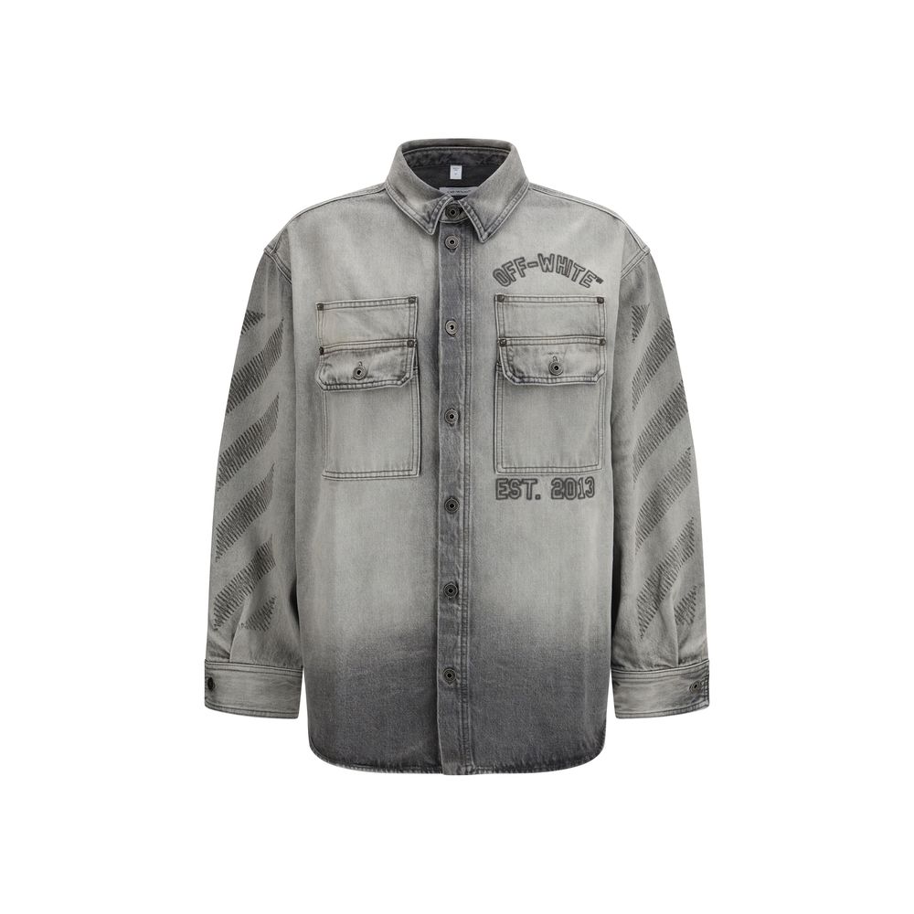 Off-White Graues Denim-Hemd-1