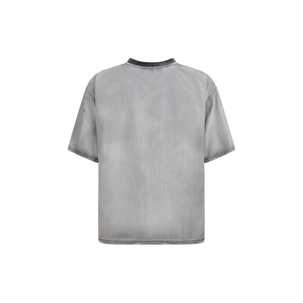 Diesel Graues Baumwoll-T-Shirt-2