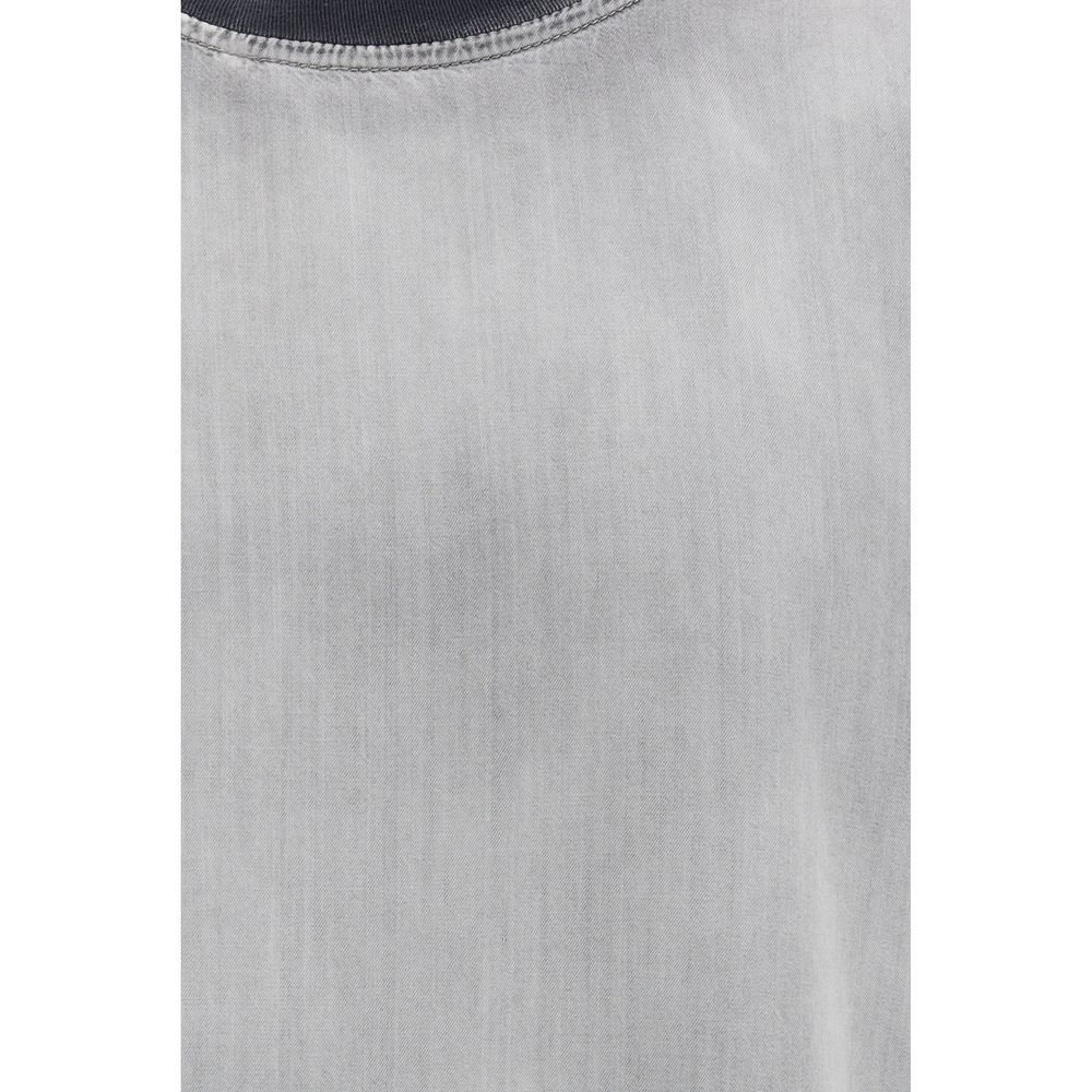 Diesel Graues Baumwoll-T-Shirt-3