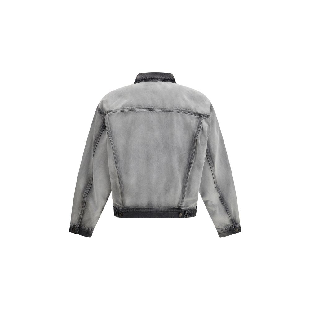 Diesel Grey Cotton Denim Jacket-2