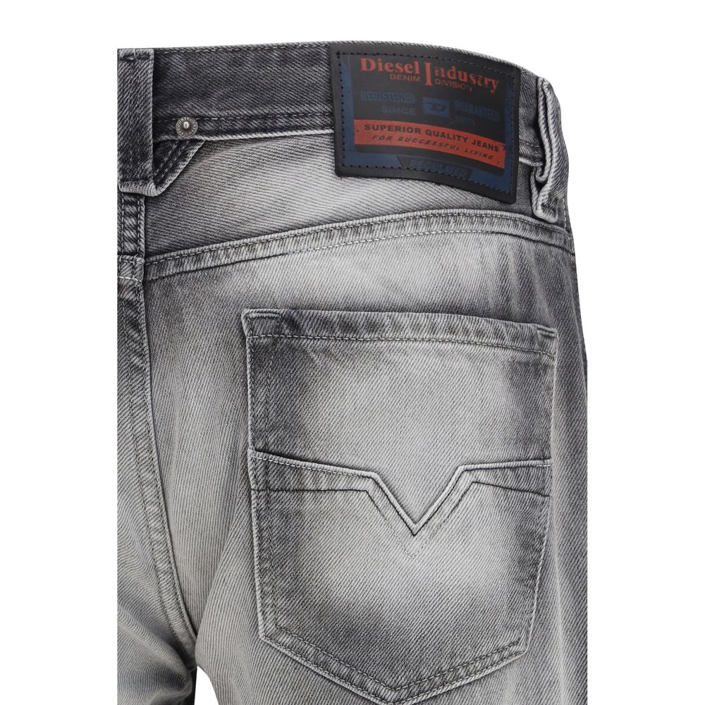 Diesel Graue Bootcut-Jeans aus Baumwolle-3