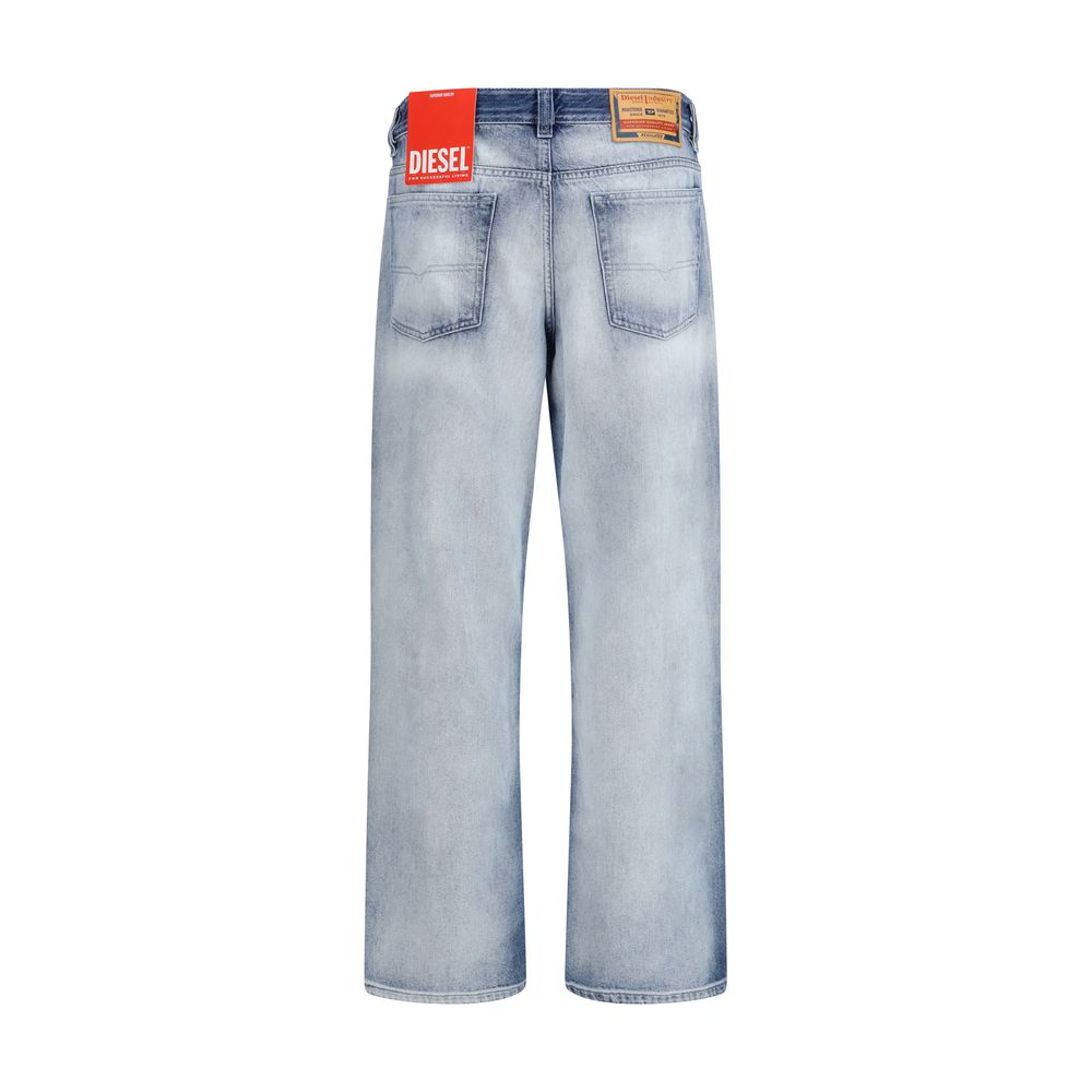 Diesel Blue Cotton Bootcut Jeans-2