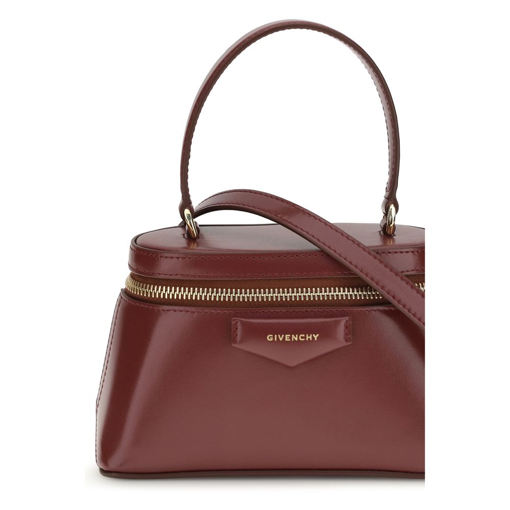 Givenchy Burgundy Calf Leather Bos Taurus Handbag-4