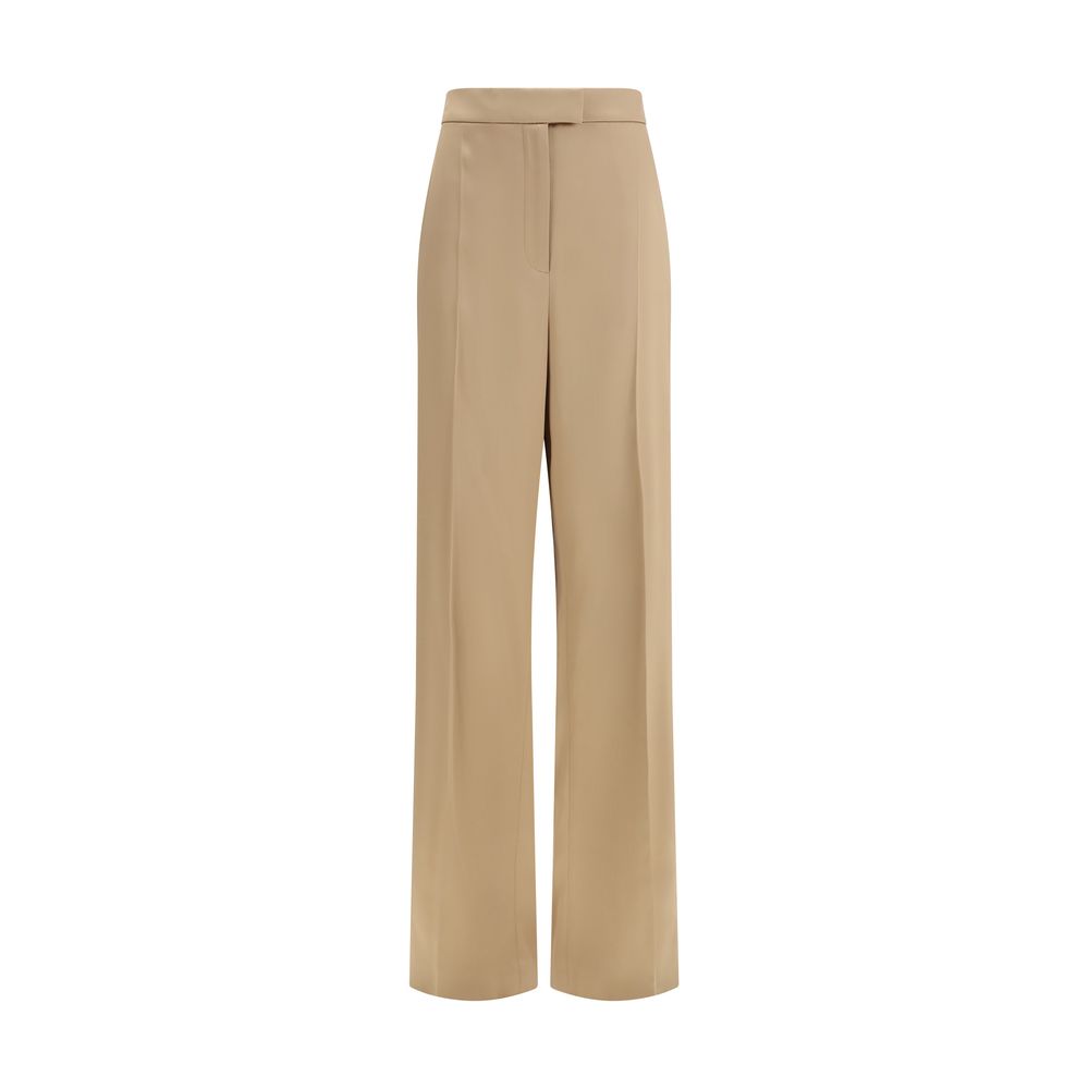 Valentino Beige Silk Suit Trousers