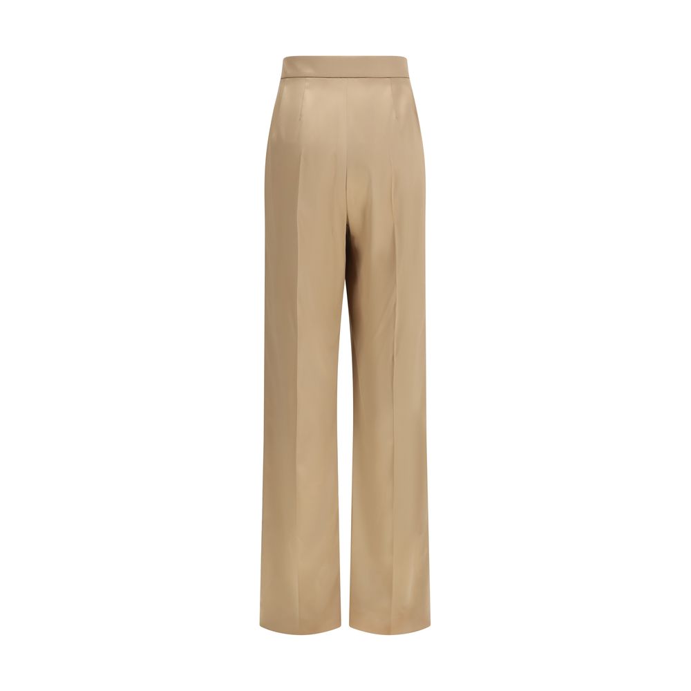 Valentino Beige Silk Suit Trousers-2