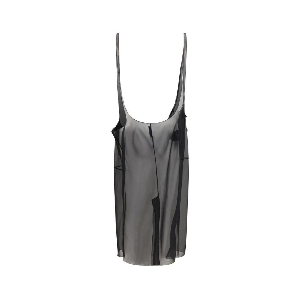 Prada Black Polyester Midi Skirt-2