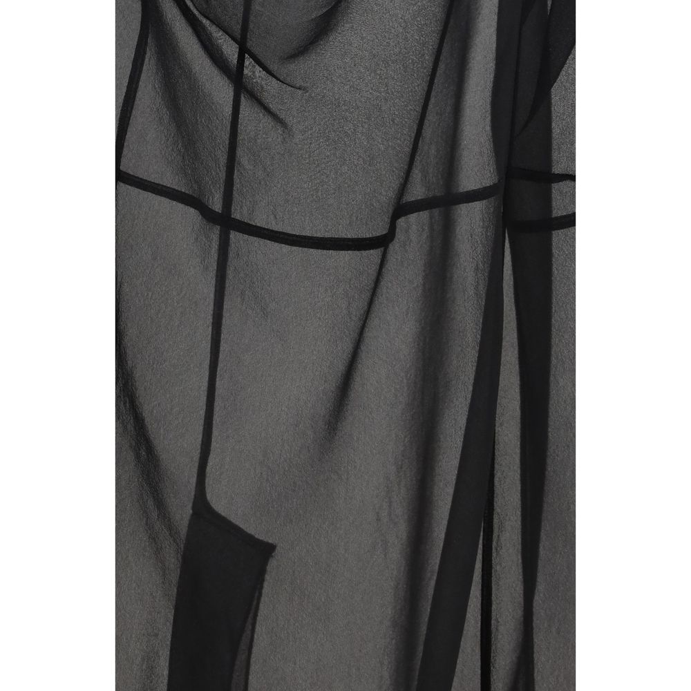 Prada Black Polyester Midi Skirt-3