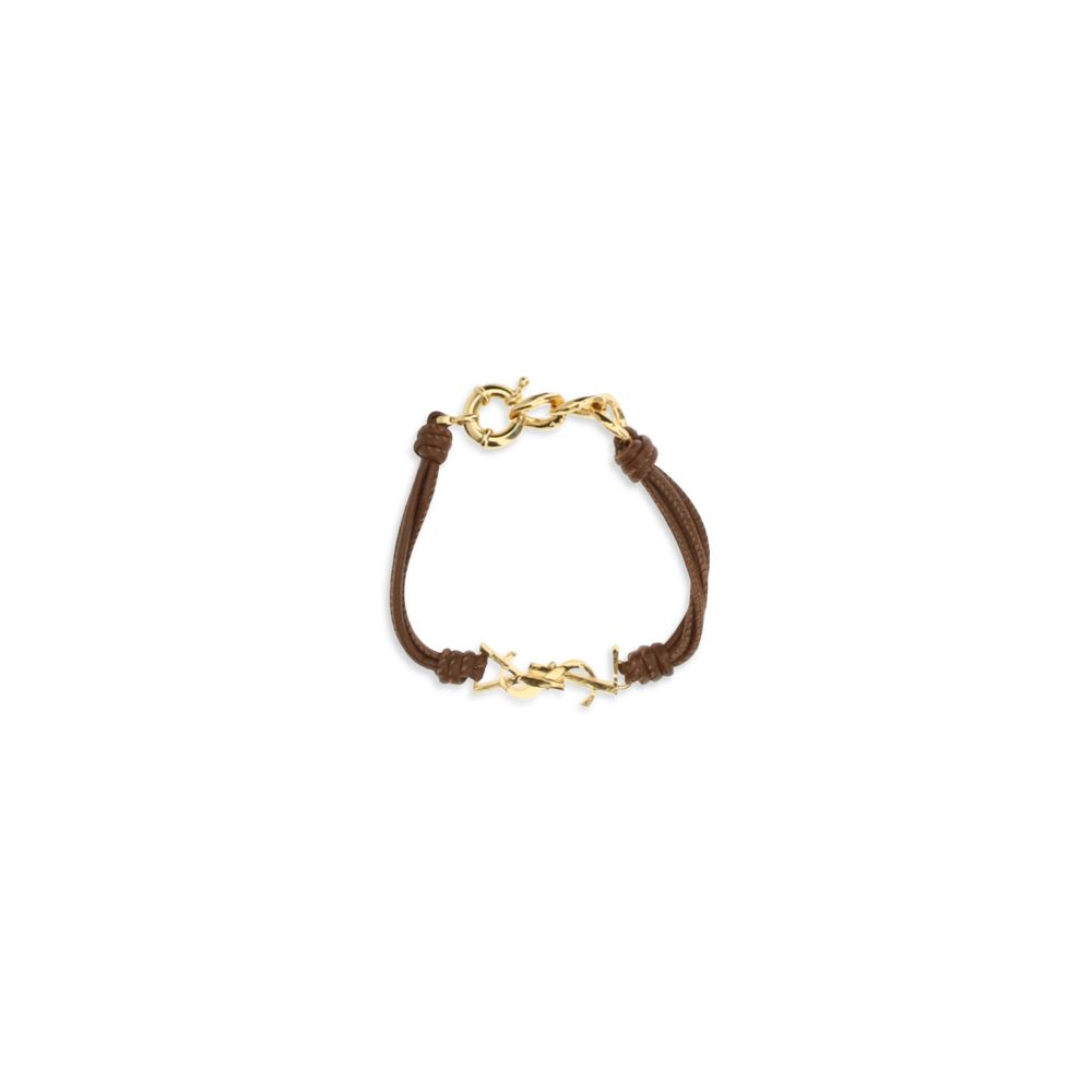 Saint Laurent Bicolor Calf Leather Bos Taurus Bracelet-2