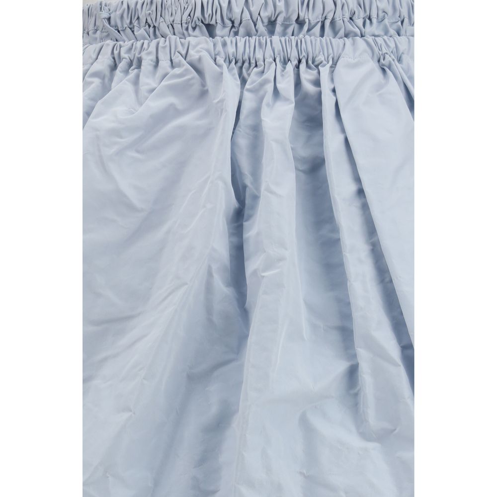 Prada Long Blue Silk Skirt-3