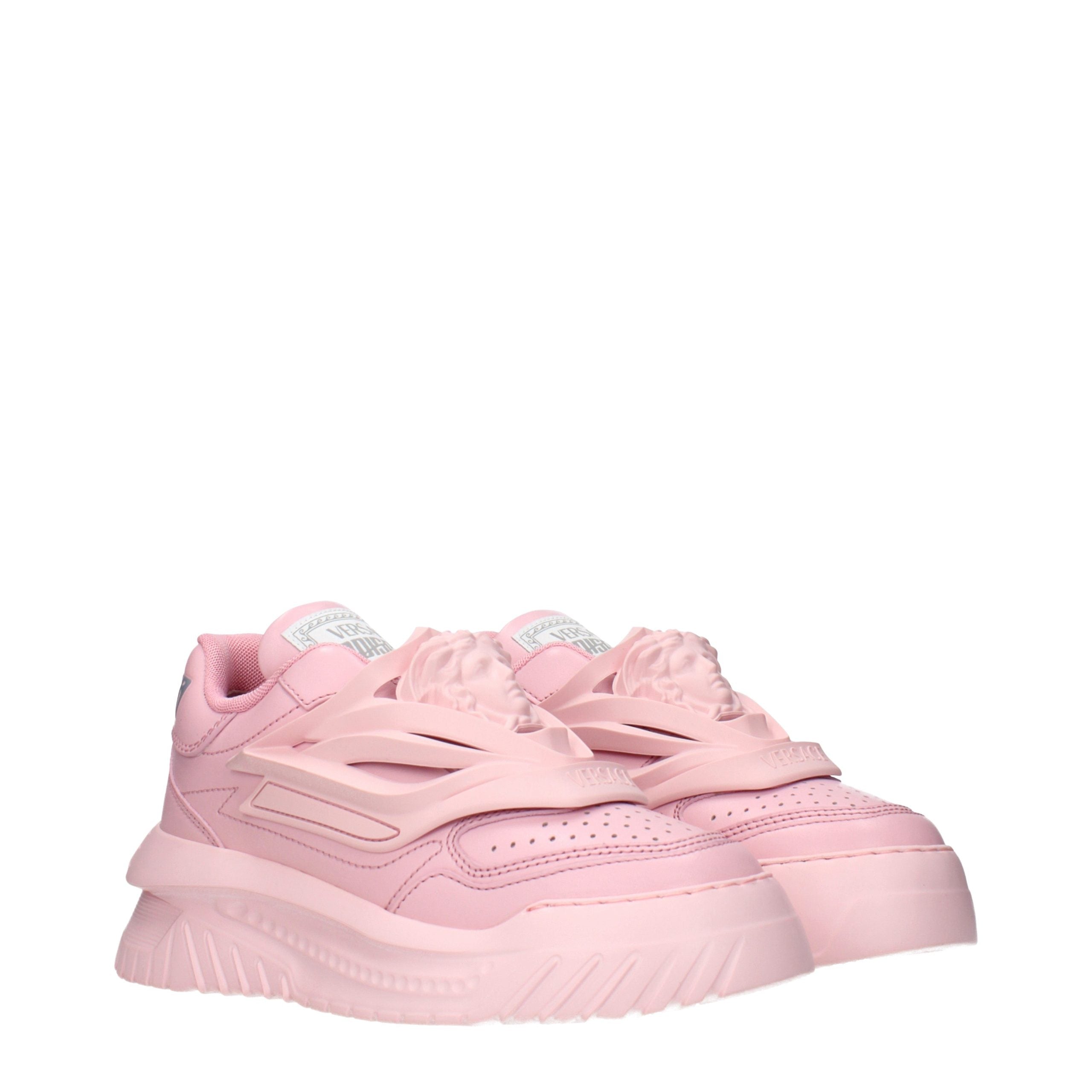 Versace Pink Leather Chunky Sneakers-2