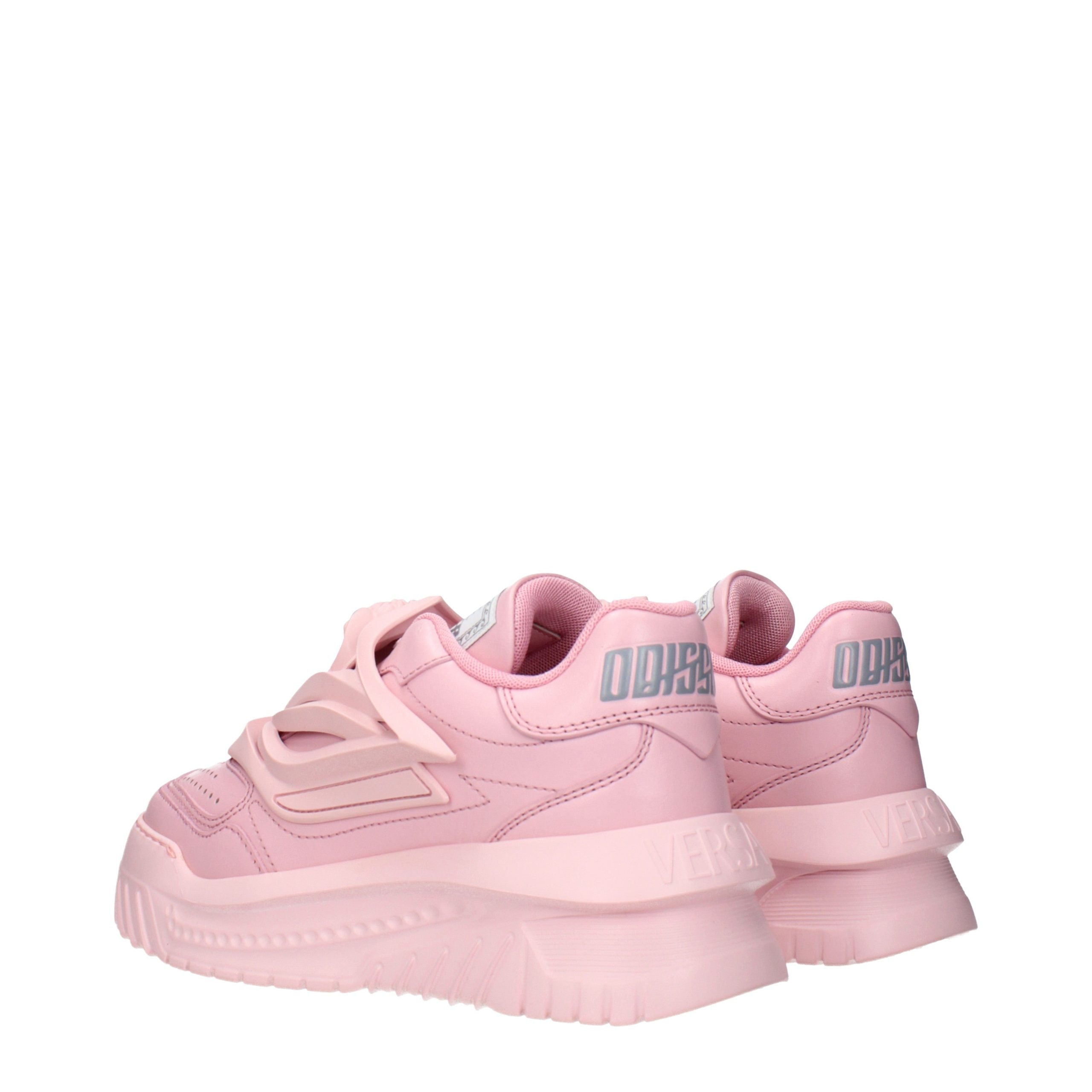 Versace Pink Leather Chunky Sneakers-4
