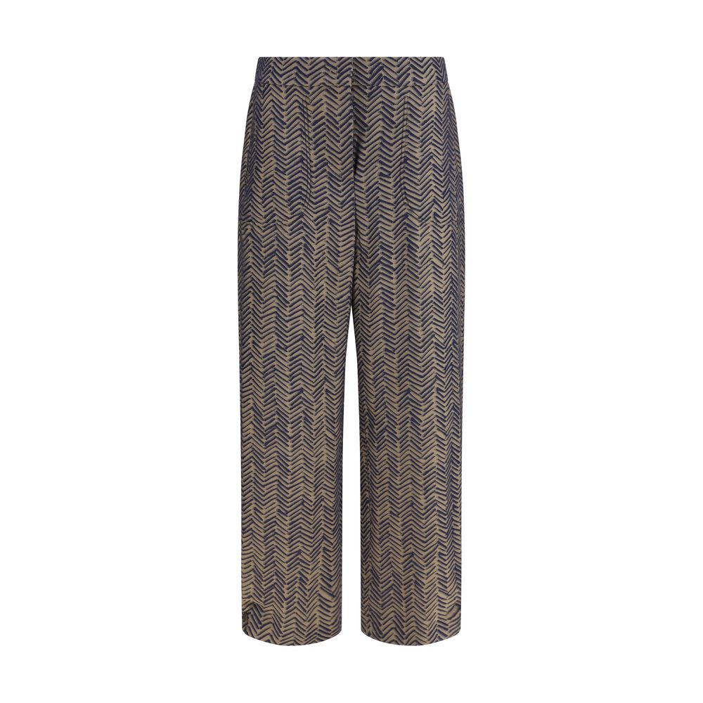 Giorgio Armani Brown Viscose Casual Trousers