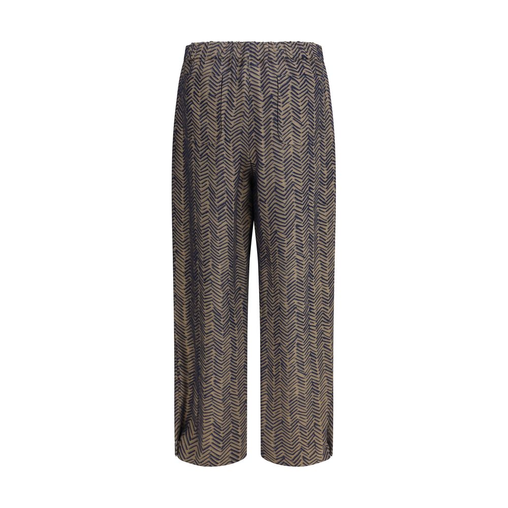 Giorgio Armani Brown Viscose Casual Trousers-2