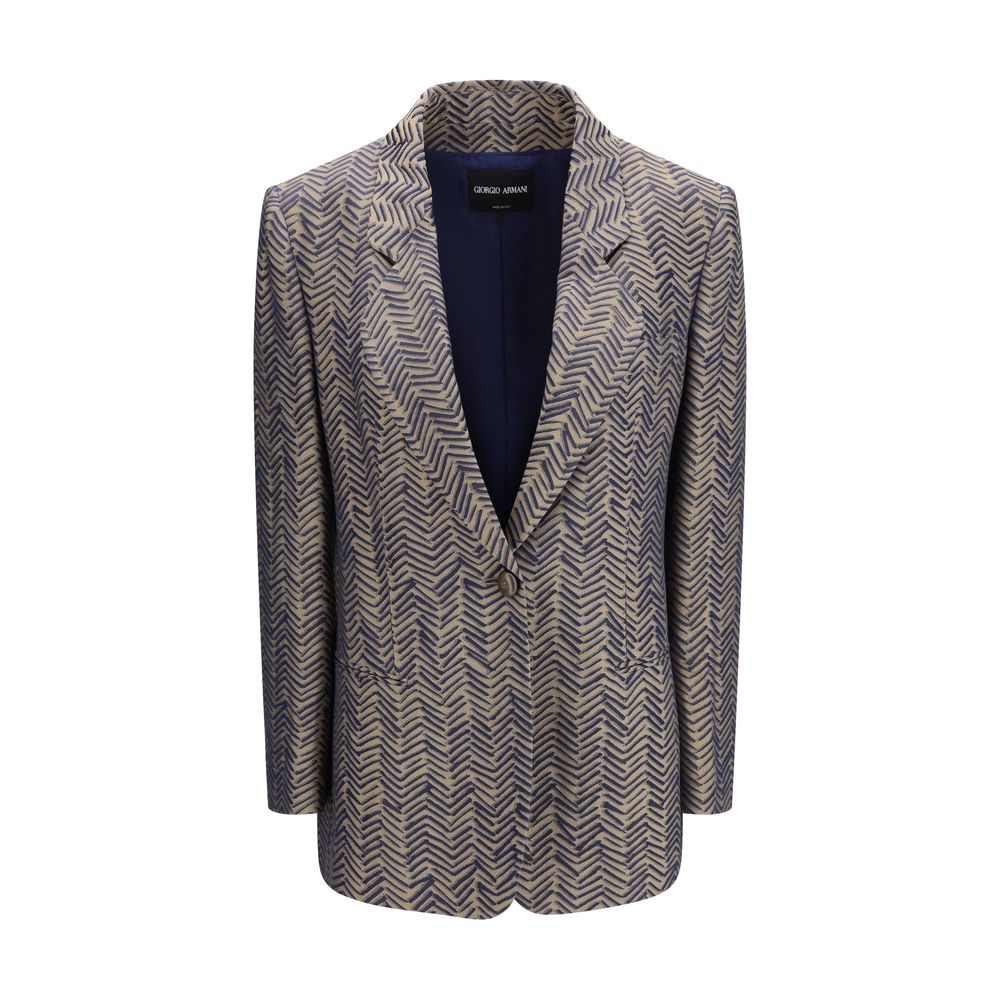 Giorgio Armani Beige Viscose Blazer-1