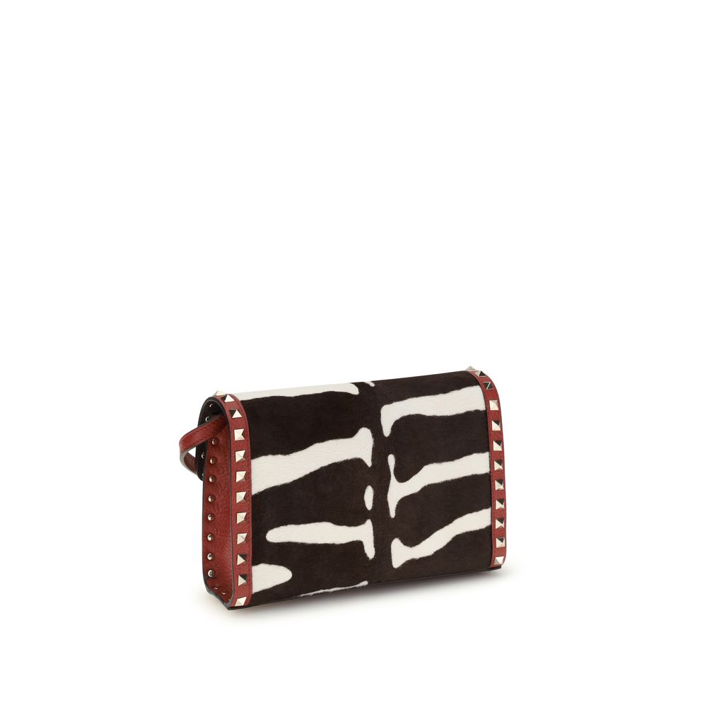 Valentino Garavani Multicolor Calf Leather Bos Taurus Schultertasche-3